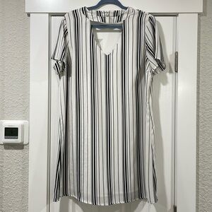 Skies are Blue Choker Neck Shift Dress